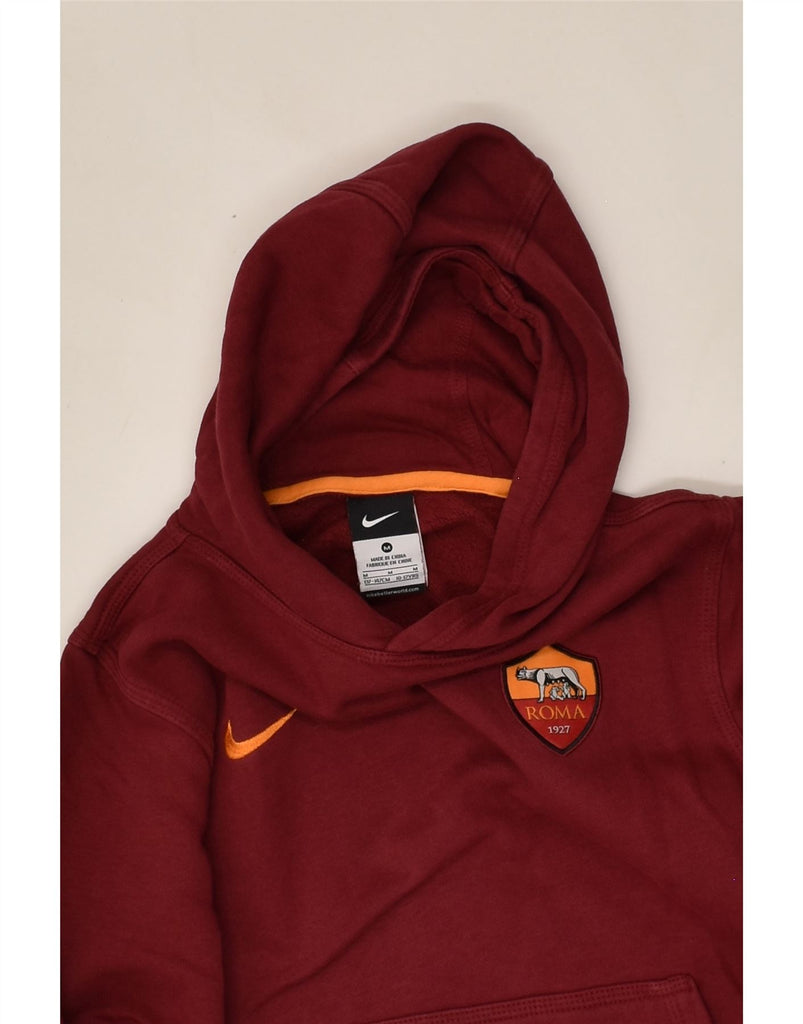 NIKE Boys Hoodie Jumper 10-11 Years Medium Burgundy Cotton | Vintage Nike | Thrift | Second-Hand Nike | Used Clothing | Messina Hembry 