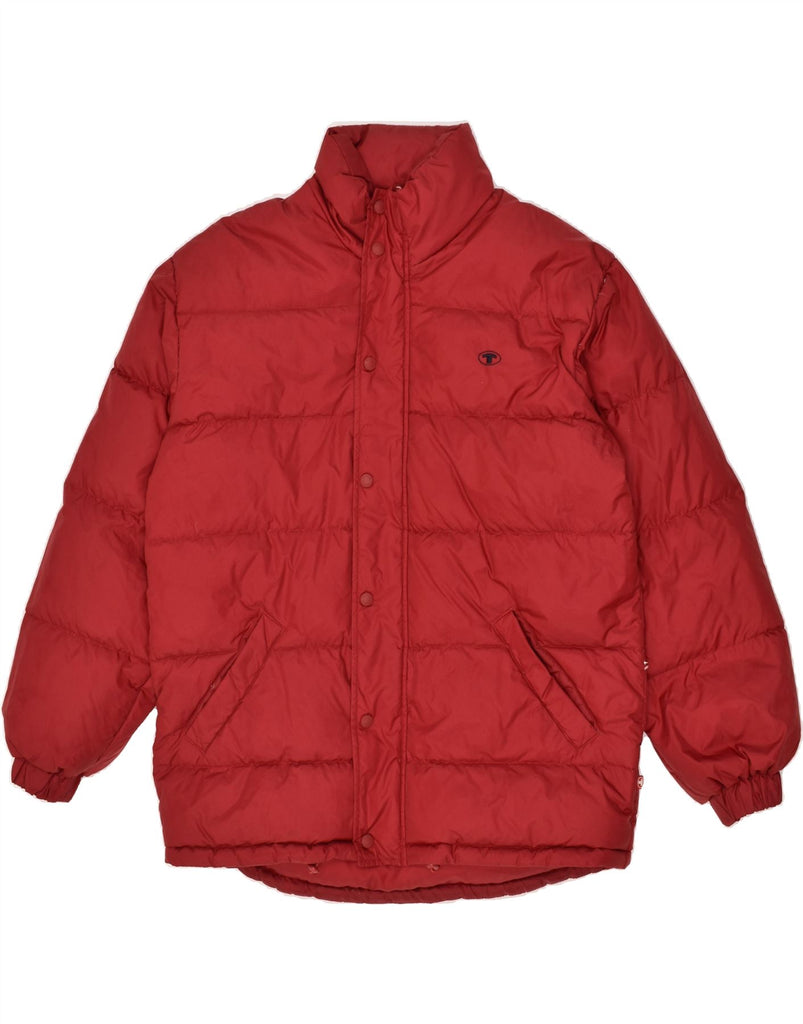 TOM TAILOR Mens Hooded Padded Jacket UK 38 Medium Red Polyamide | Vintage Tom Tailor | Thrift | Second-Hand Tom Tailor | Used Clothing | Messina Hembry 