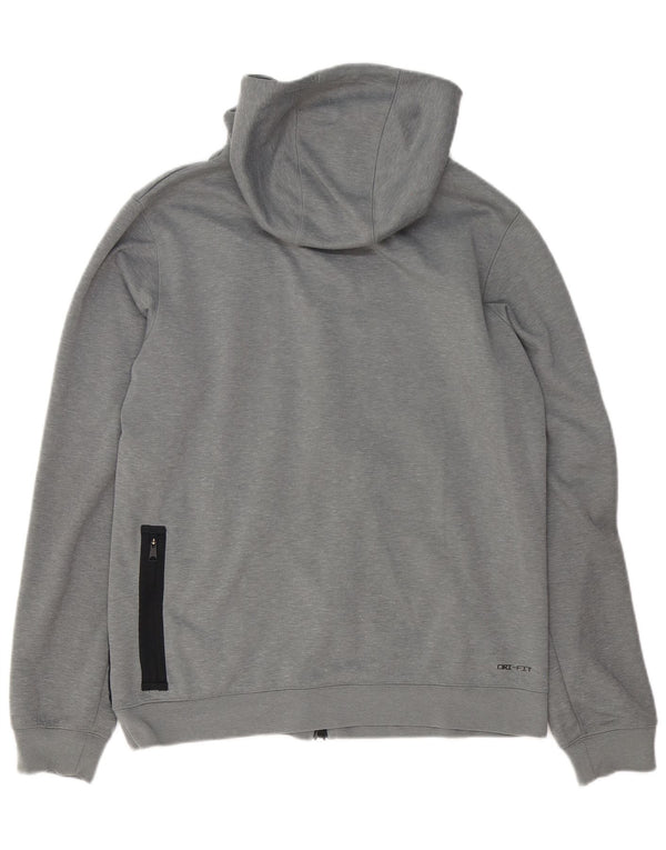Jordan Mens Zip Hoodie Sweater Medium Grey Colourblock Polyester