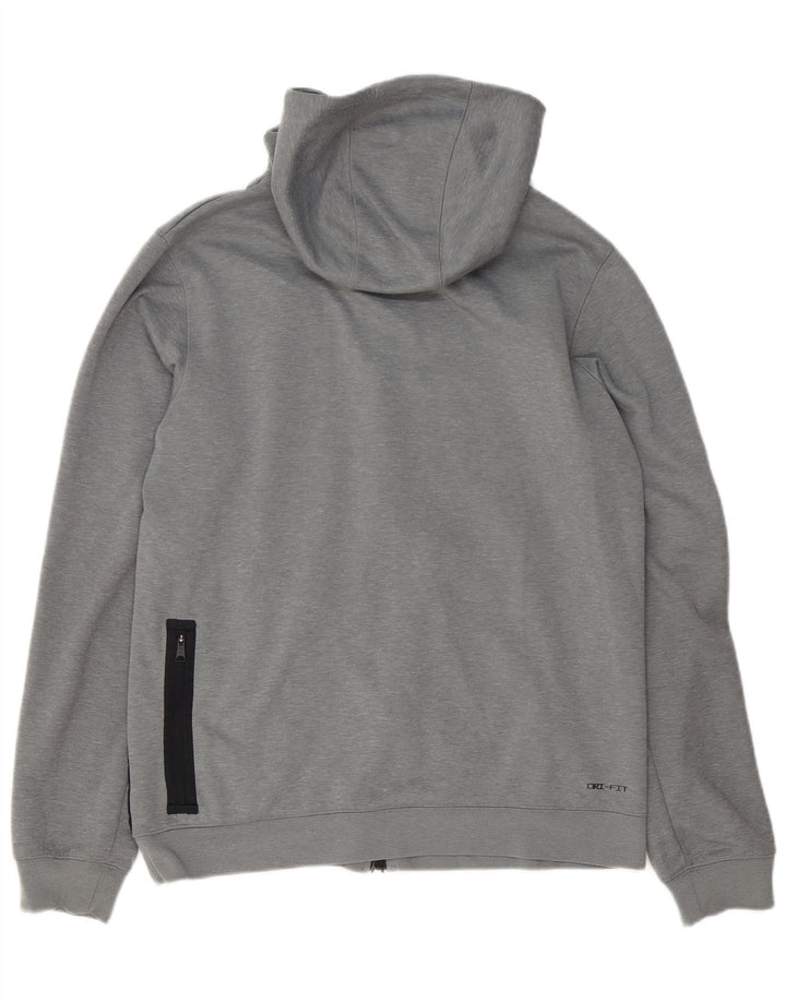 Jordan Mens Zip Hoodie Sweater Medium Grey Colourblock Polyester