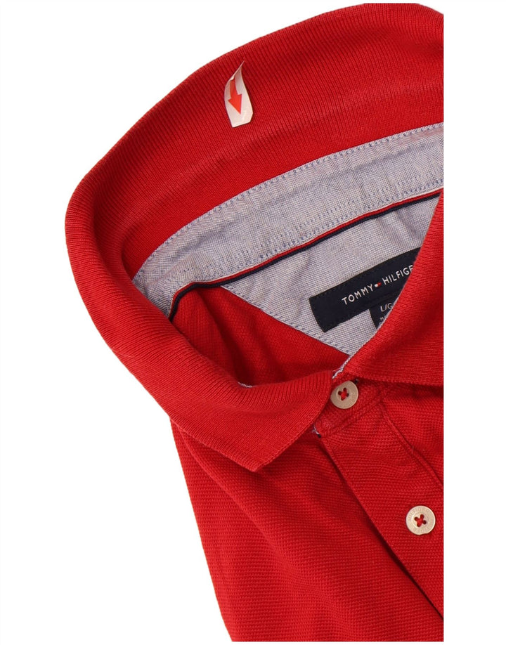 Tommy Hilfiger Mens Polo Shirt Large Red