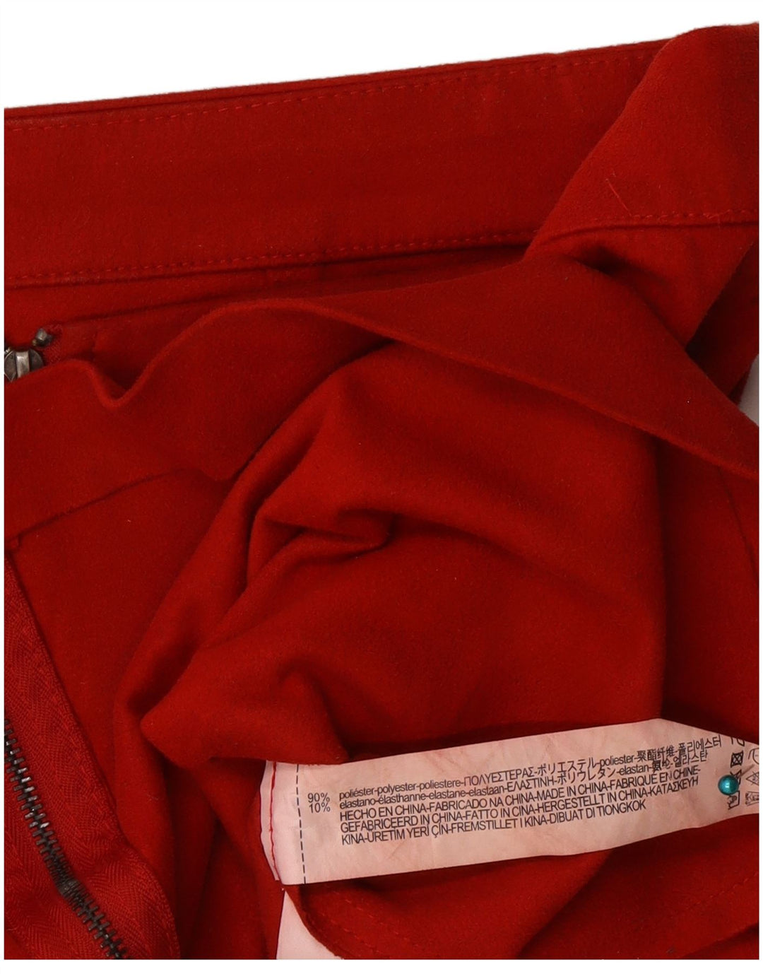 Zara Womens Trafaluc Mini Skirt Large W32  Red Polyester