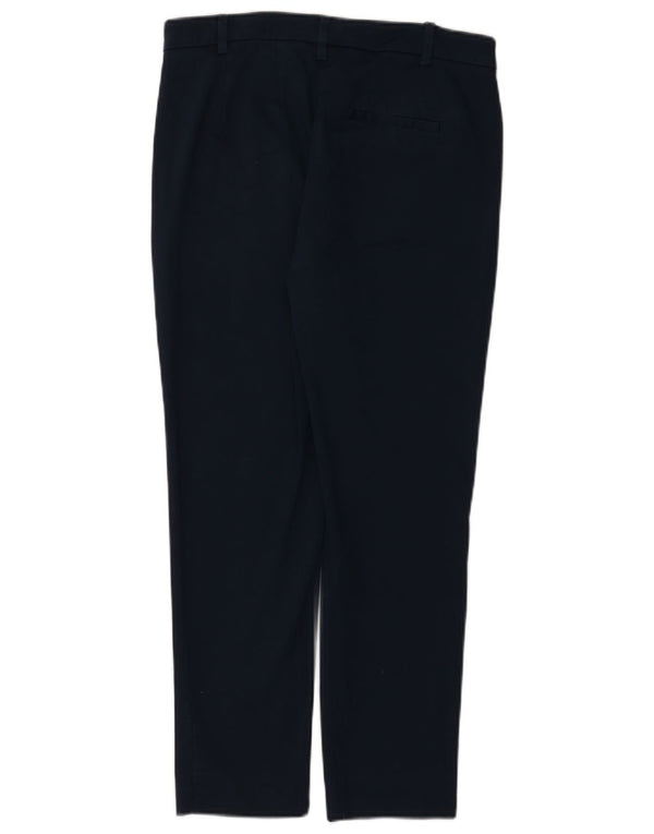 Marks & Spencer Womens Cropped Trousers UK 10 Small W30 L25 Navy Blue