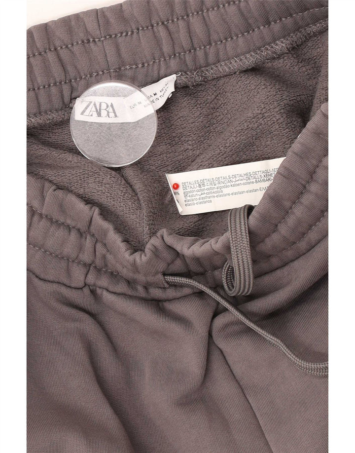 Zara Womens Tracksuit Trousers Joggers UK 14 Medium  Grey Cotton