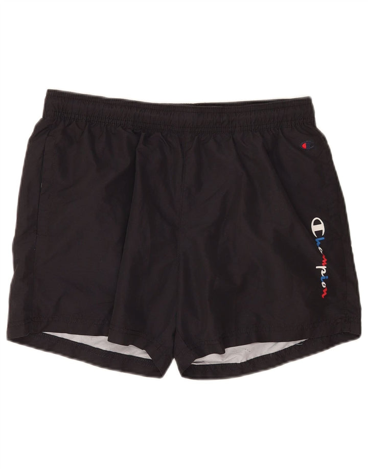 Champion Mens Graphic Swimming Shorts Small  Black