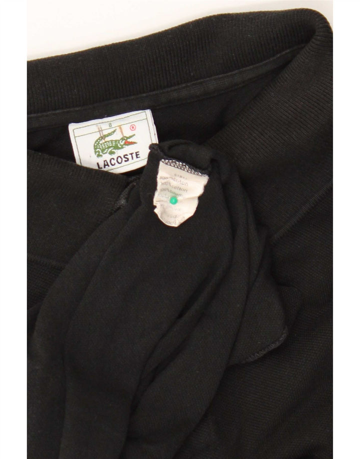 Lacoste Mens Polo Shirt Size 8 3XL Black Cotton