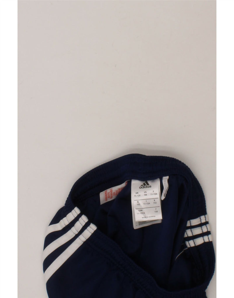 ADIDAS Boys Sport Shorts 11-12 Years  Navy Blue Polyester Vintage Adidas and Second-Hand Adidas from Messina Hembry 