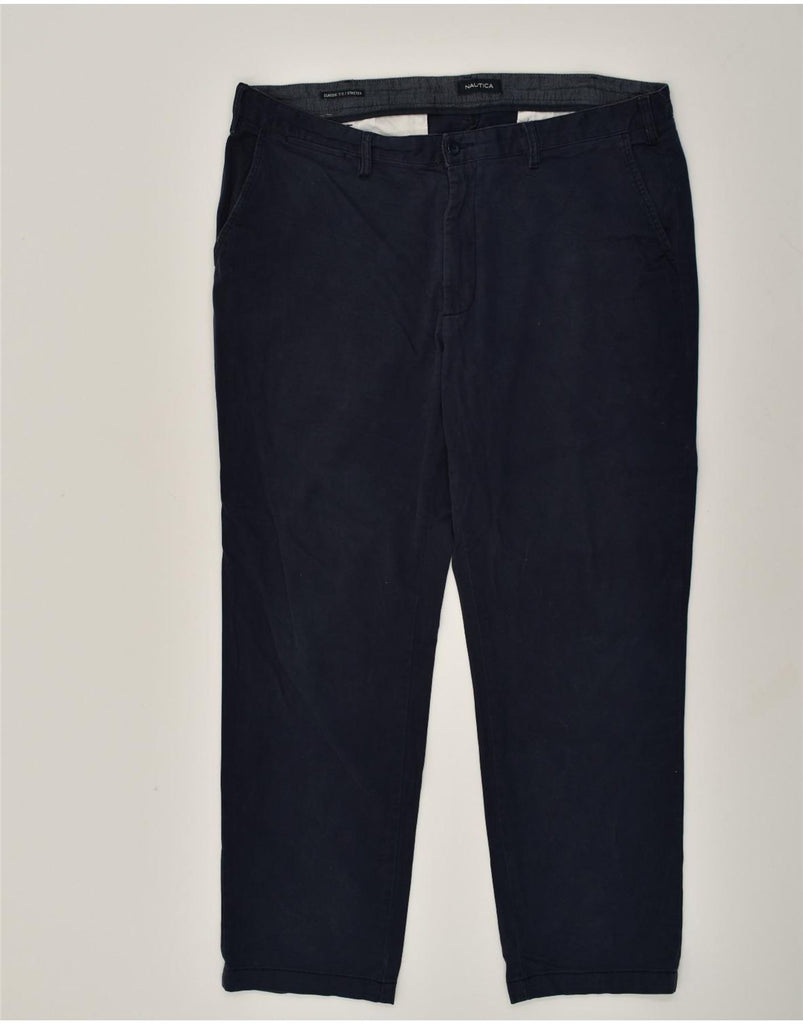 NAUTICA Mens Classic Fit Tapered Chino Trousers W40 L30  Navy Blue Cotton | Vintage Nautica | Thrift | Second-Hand Nautica | Used Clothing | Messina Hembry 