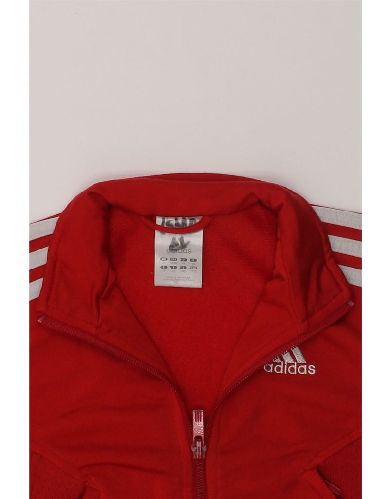 ADIDAS Girls Tracksuit Top Jacket 4-5 Years Red Polyester | Vintage Adidas | Thrift | Second-Hand Adidas | Used Clothing | Messina Hembry 