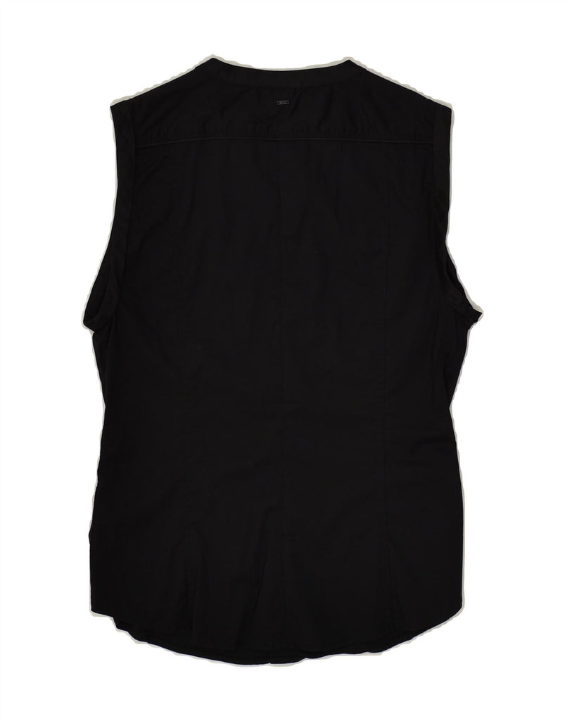 G-STAR Womens Sleeveless Shirt UK 12 Medium Black Cotton | Vintage G-Star | Thrift | Second-Hand G-Star | Used Clothing | Messina Hembry 