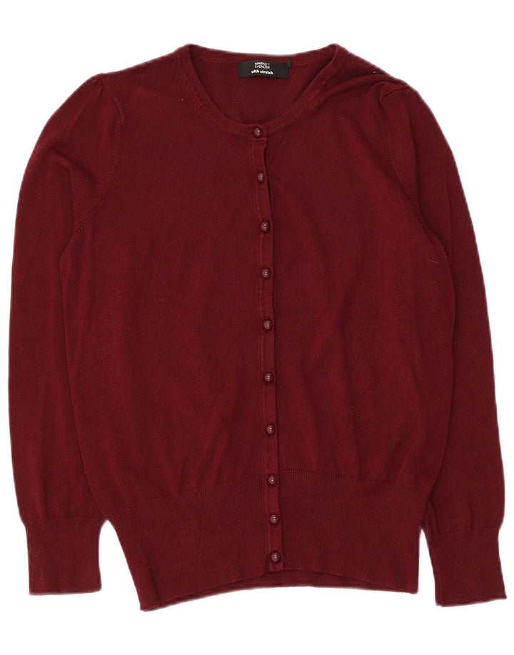 Marks & Spencer Womens Cardigan Sweater UK 12 Medium  Maroon Viscose