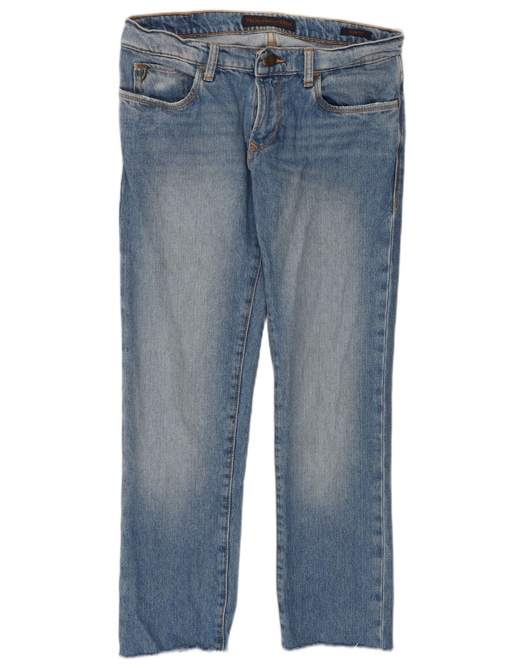 Trussardi Womens Crop Slim Jeans IT 44 Medium W30 L25 Blue Cotton