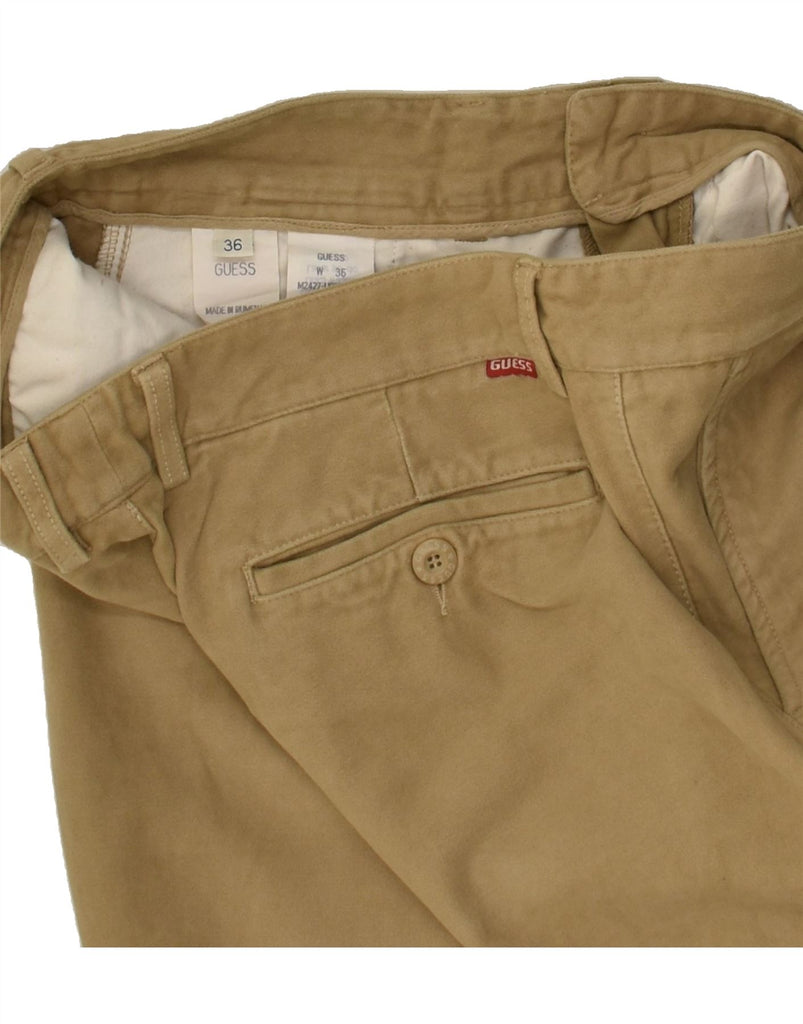 GUESS Mens Straight Chino Trousers W36 L30  Beige Cotton | Vintage Guess | Thrift | Second-Hand Guess | Used Clothing | Messina Hembry 