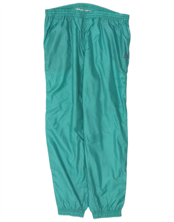 Puma Mens Tracksuit Trousers Joggers XL  Turquoise Polyamide