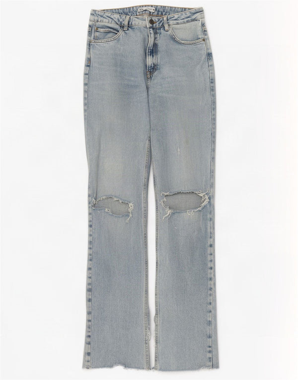 Zara Womens Distressed Bootcut Jeans EU 40 Medium W30 L34 Blue
