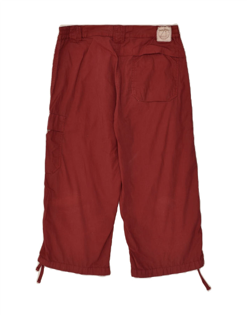 MURPHY & NYE Mens Capri Cargo Trousers W33 L21 Burgundy Cotton | Vintage Murphy & Nye | Thrift | Second-Hand Murphy & Nye | Used Clothing | Messina Hembry 