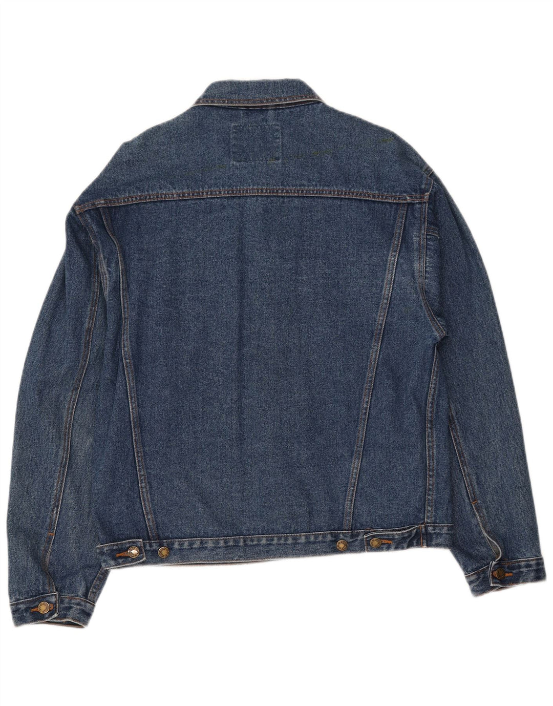 VINTAGE Mens Power Denim Jacket UK 40 Large Blue Cotton
