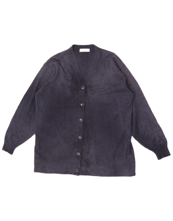 Marks & Spencer Womens Cardigan Sweater EU 38/40 Medium Navy Blue Wool