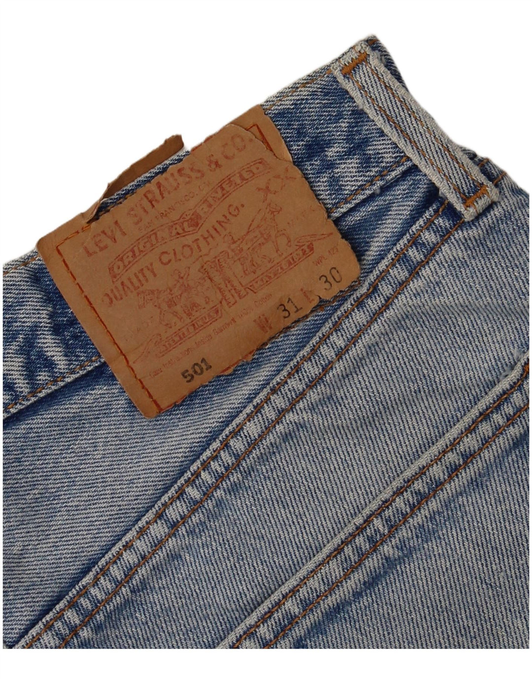 Levi's Womens 501 Distressed Mini Denim Skirt W31 Medium Blue Cotton