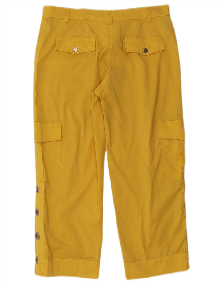 Roccobarocco Womens Capri Cargo Trousers W30 L22 Yellow