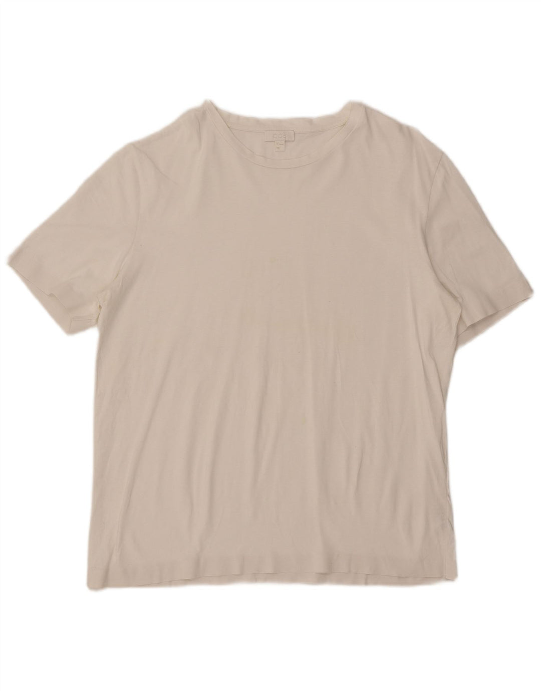 COS Mens T-Shirt Top Large White Cotton