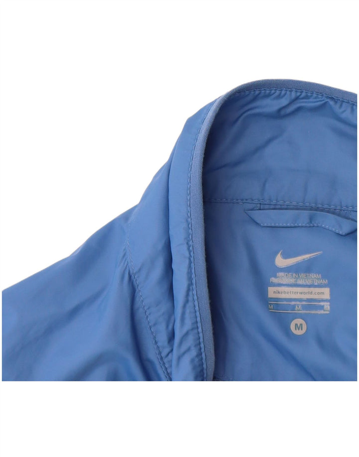 Nike Mens Rain Jacket UK 38 Medium Blue Colourblock Nylon