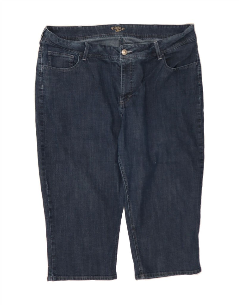 LEE Womens Riders High Waist Capri Jeans US 22 3XL W44 L20 Navy Blue Vintage Lee and Second-Hand Lee from Messina Hembry 