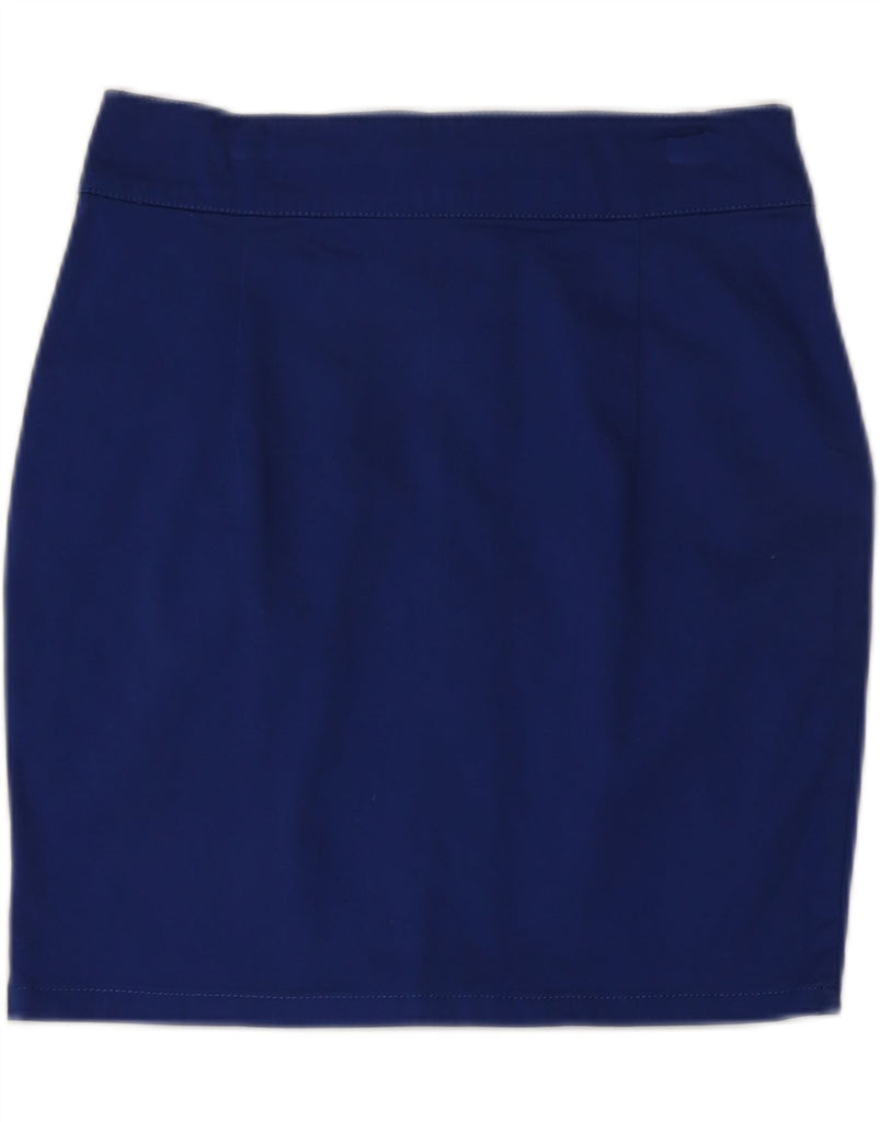FISHBONE Womens Mini Skirt Small W25  Navy Blue Cotton Vintage Fishbone and Second-Hand Fishbone from Messina Hembry 