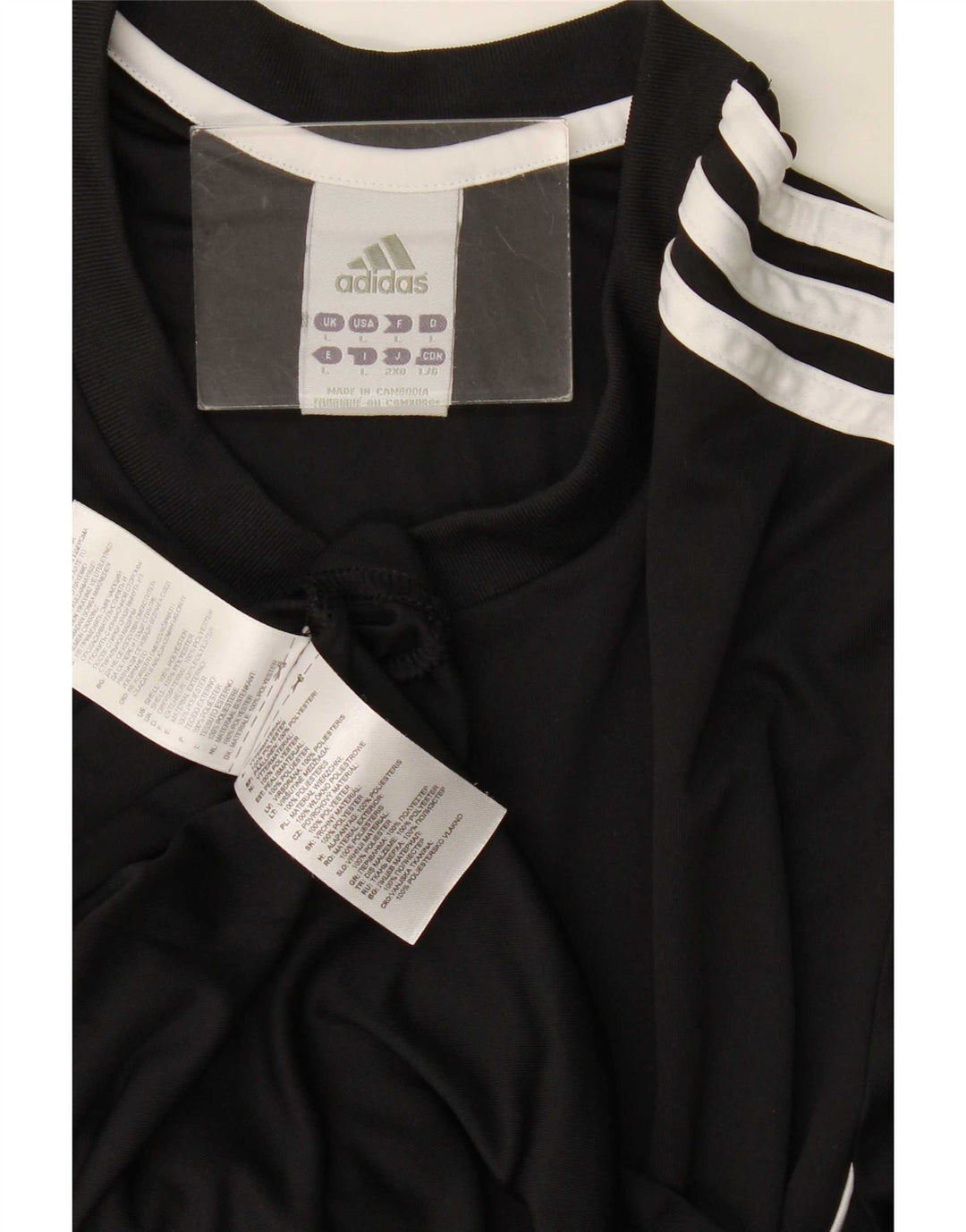 Adidas Mens Climalite T-Shirt Top Large Black Polyester