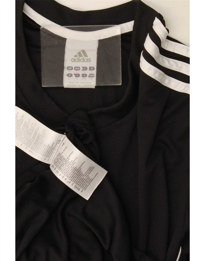 Adidas Mens Climalite T-Shirt Top Large Black Polyester