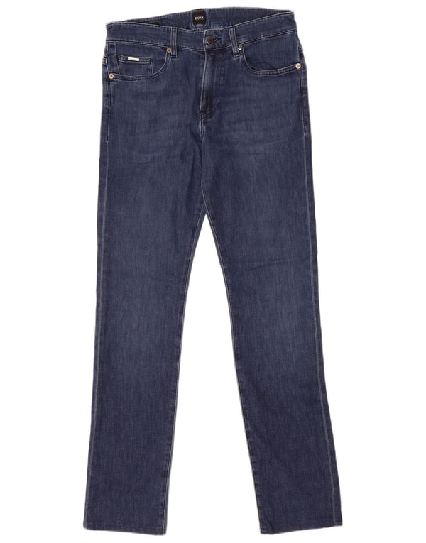 Hugo Boss Mens Slim Jeans W30 L29 Navy Blue Cotton