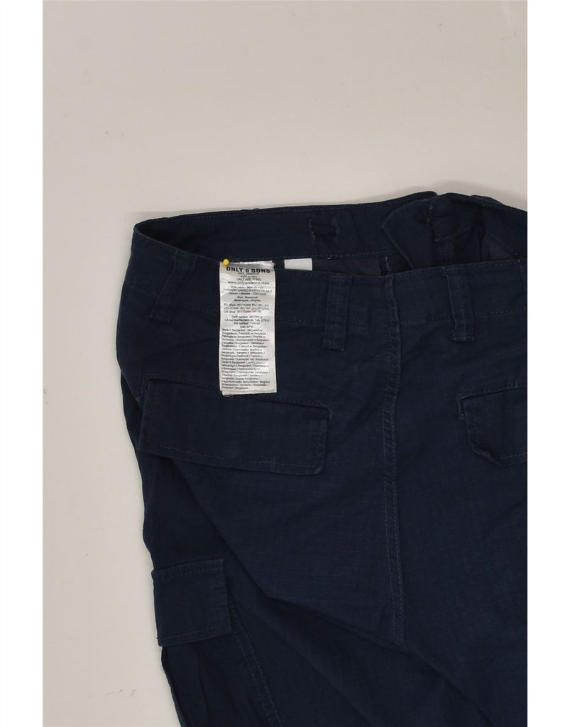 ONLY & SONS Mens Cargo Shorts W30 Medium  Navy Blue Cotton | Vintage Only & Sons | Thrift | Second-Hand Only & Sons | Used Clothing | Messina Hembry 