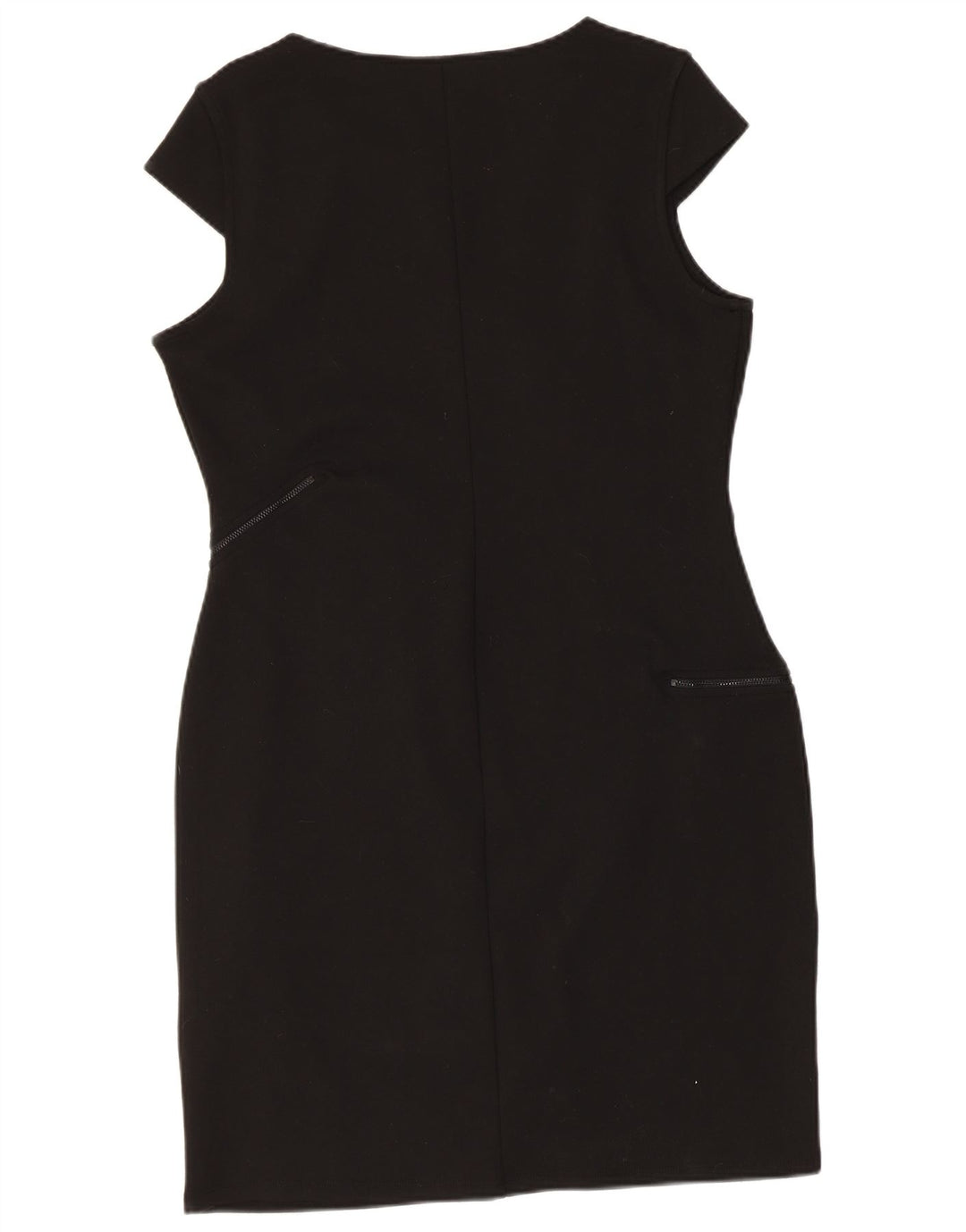 Desigual Womens Graphic Sheath Dress UK 18 XL Black Geometric Polyester