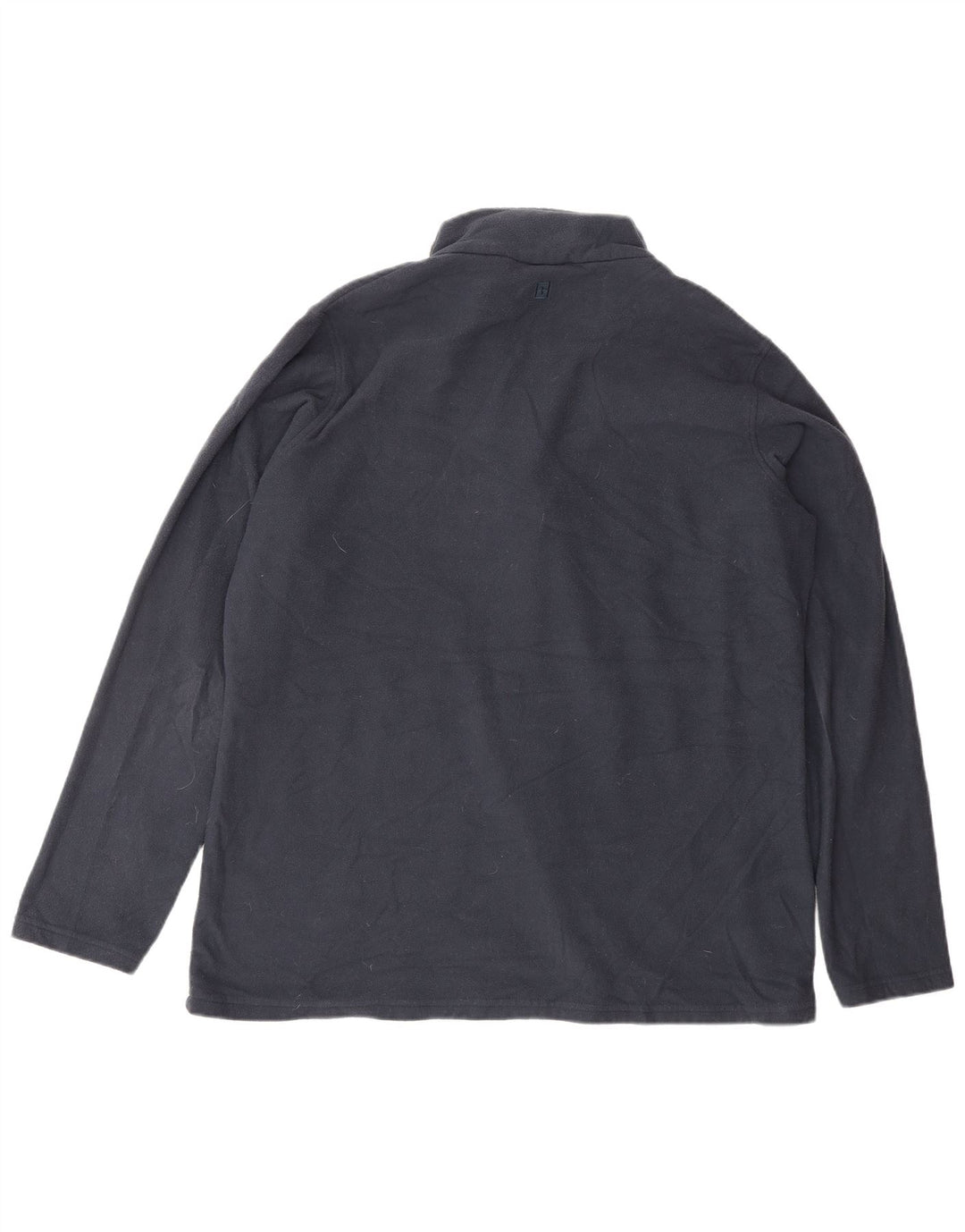 MOUNTAIN WAREHOUSE Mens Zip Neck Fleece Jumper XL Navy Blue Polyester