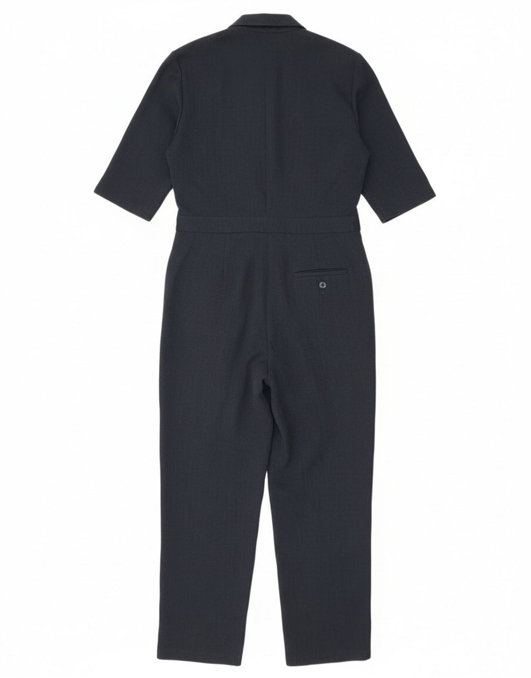 Warehouse Womens Jumpsuit UK 14 Large Navy Blue Polyester