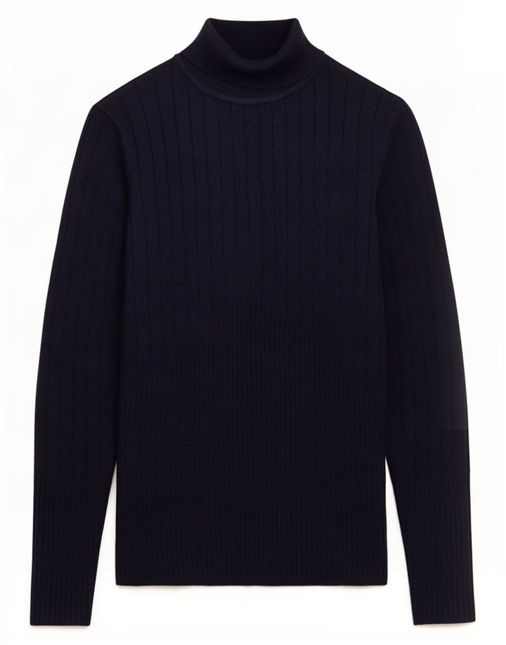 Marks & Spencer Womens Turtle Neck Jumper Sweater UK 8 Small Navy Blue