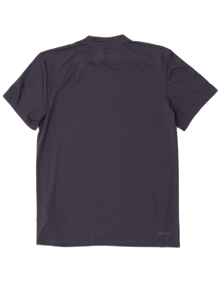 Adidas Mens Aeroready T-Shirt Top Medium Navy Blue Polyester