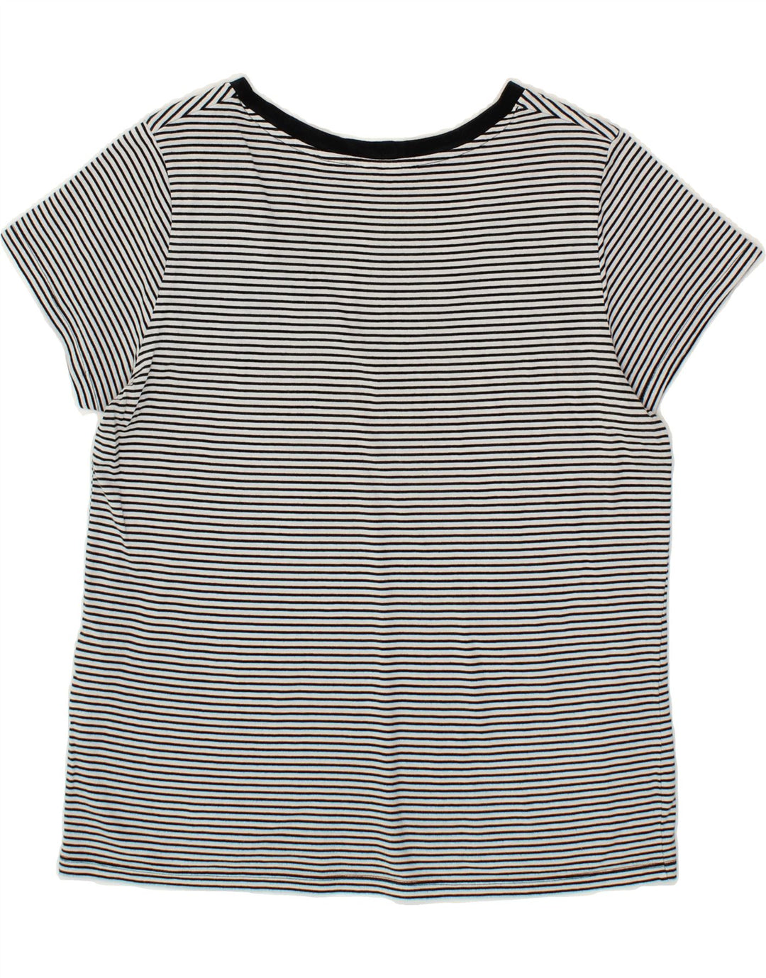 LEVI'S Womens T-Shirt Top UK 16 Large Grey Striped Vintage Levi's and Second-Hand Levi's from Messina Hembry 