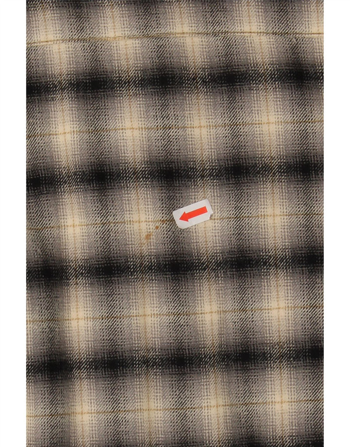 EDDIE BAUER Womens Lumberjack  Flannel Shirt UK 16 Large Beige Check Vintage Eddie Bauer and Second-Hand Eddie Bauer from Messina Hembry 