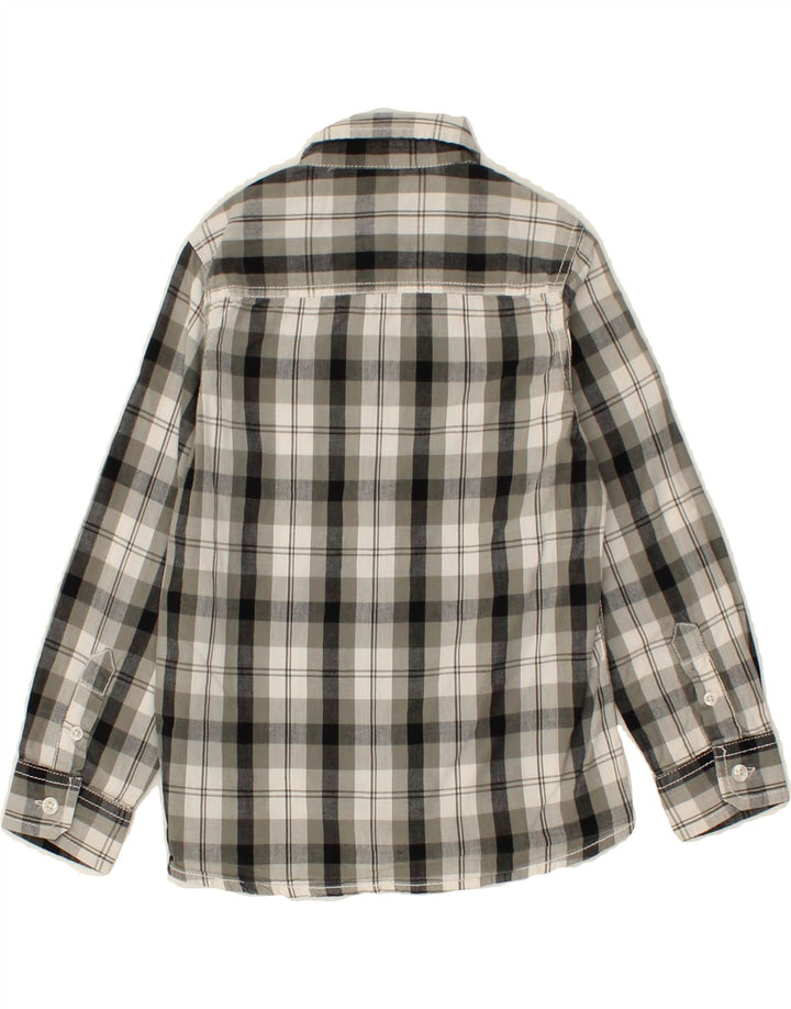 BENETTON Boys Shirt 4-5 Years XS Grey Check Cotton Vintage Benetton and Second-Hand Benetton from Messina Hembry 