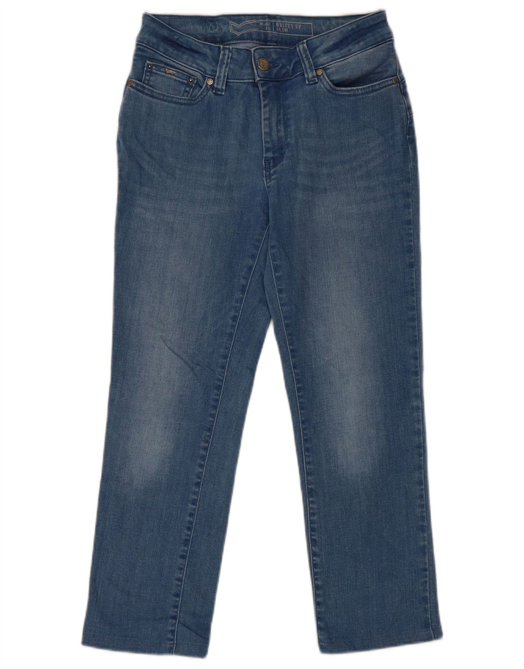 Gas Womens Britty Crop Slim Jeans W25 L23 Blue Cotton