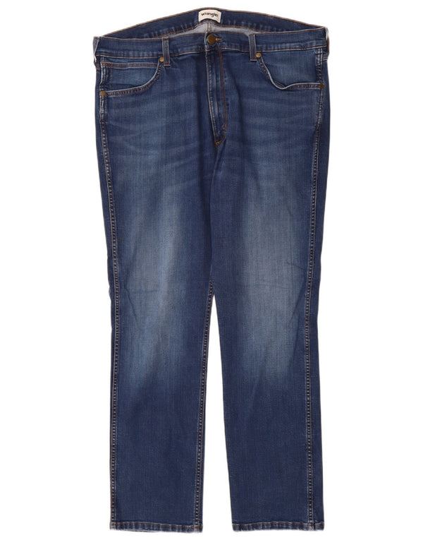 Wrangler Mens Greensboro Straight Jeans W40 L32 Blue Cotton