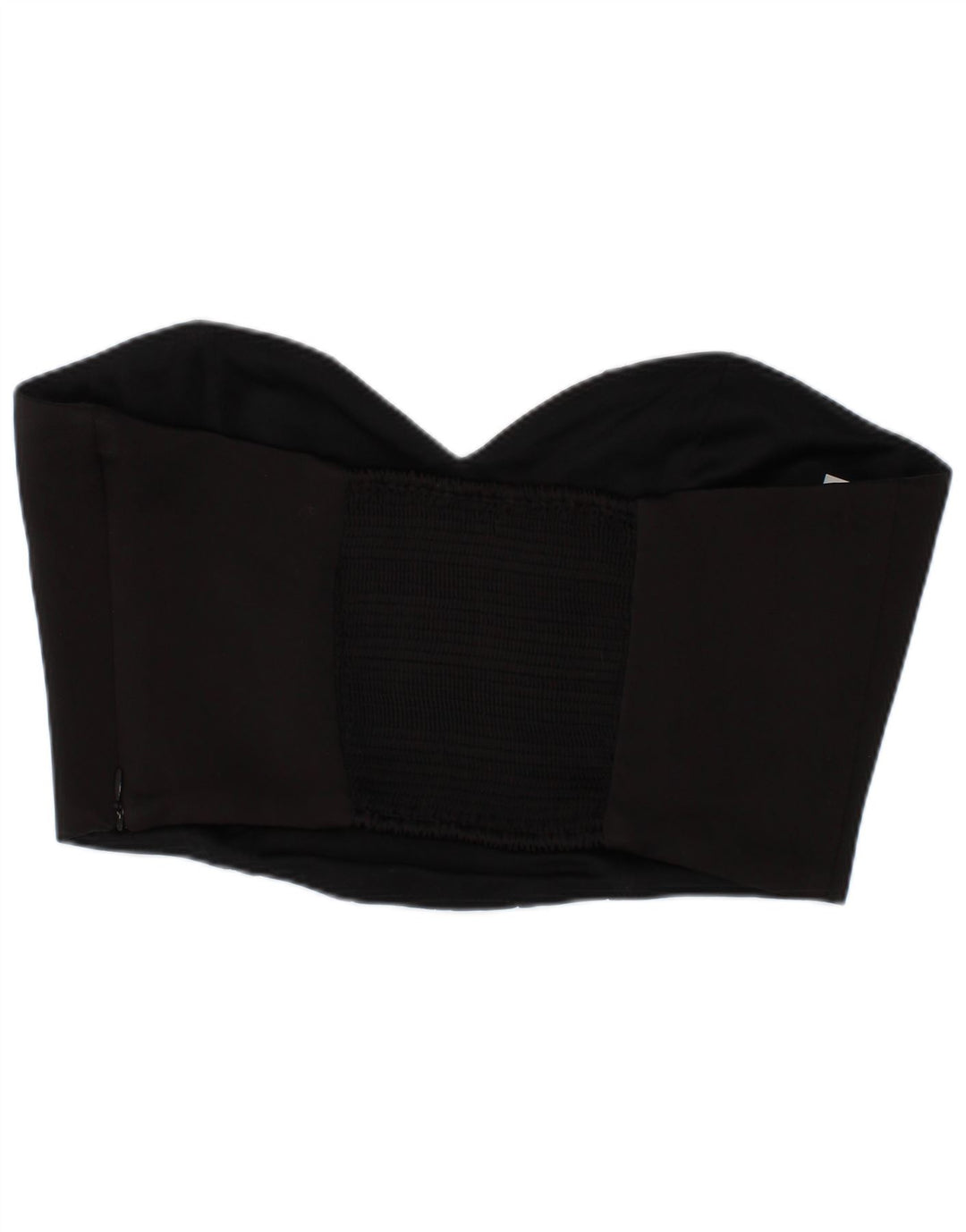 Zara Womens Crop Corset Top Medium Black Polyester