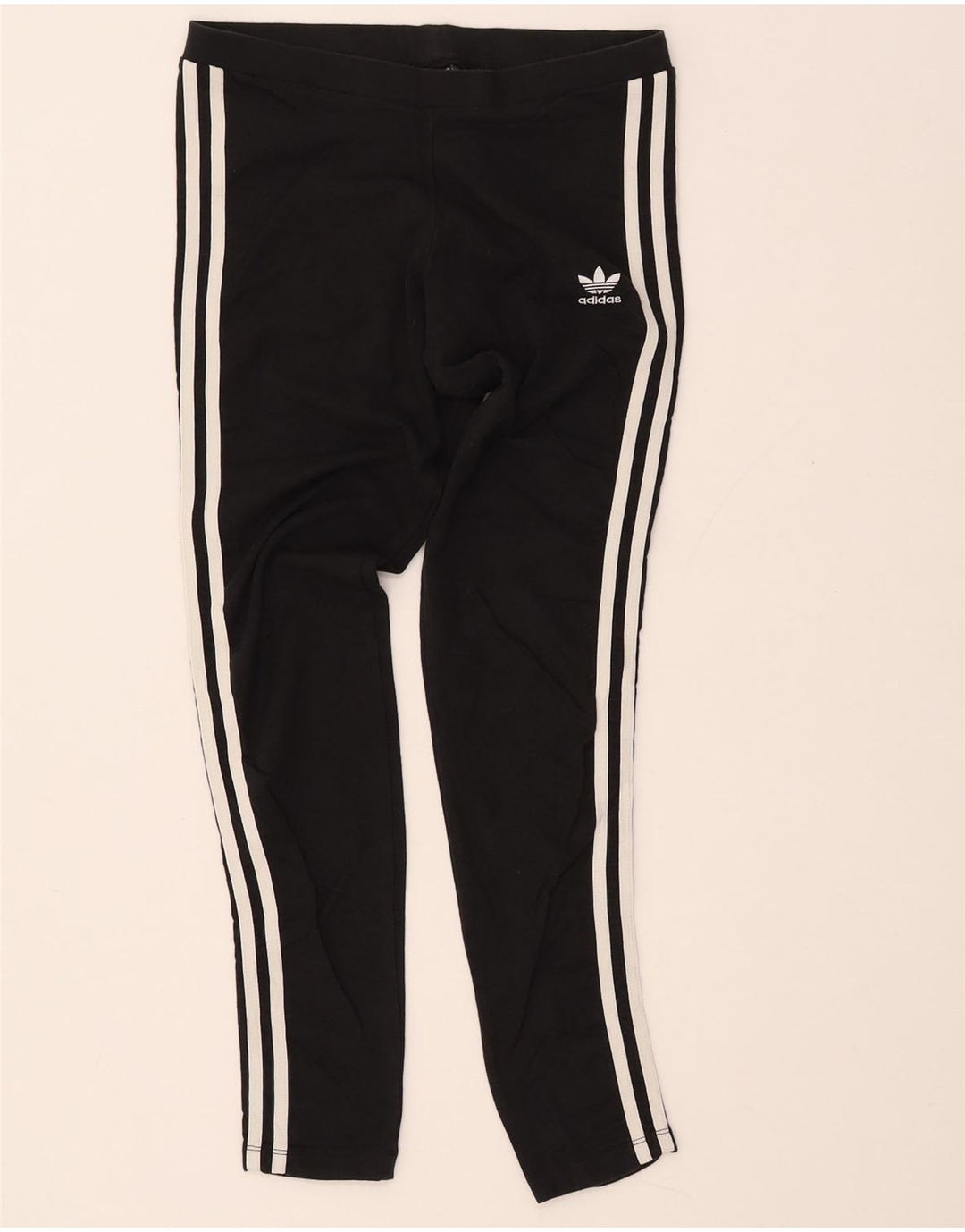 ADIDAS Womens Leggings UK 10 Small  Black Cotton
