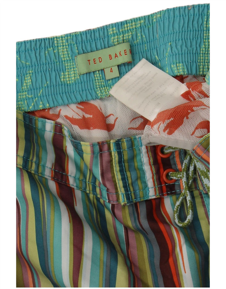 Ted Baker Mens Swimming Shorts Size 4 Large Multicoloured Striped