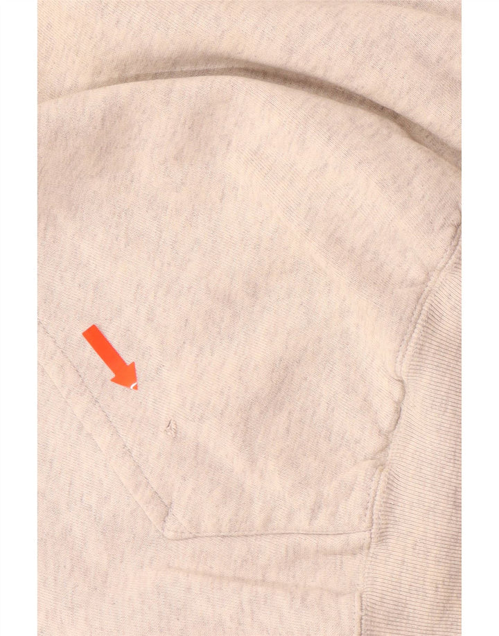 CHAMPION Mens Graphic Hoodie Jumper XL Grey Cotton