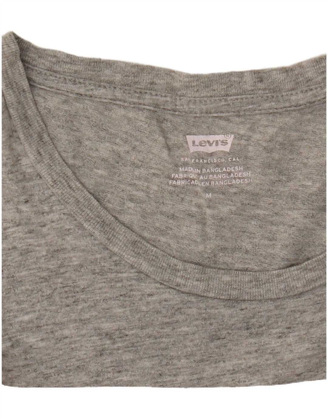 LEVI'S Womens Graphic T-Shirt Top UK 12 Medium Grey Flecked