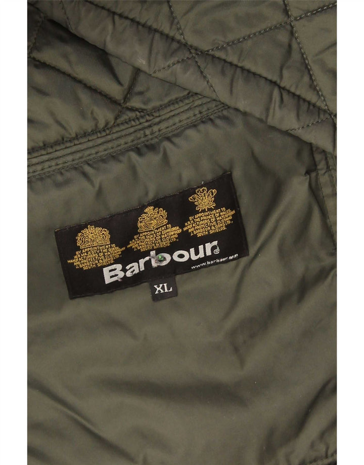 Barbour Mens Quilted Jacket UK 42 XL Green