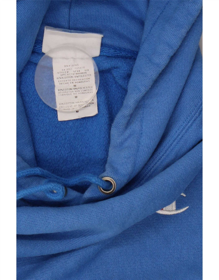 Champion Mens Hoodie Jumper Medium Blue Cotton