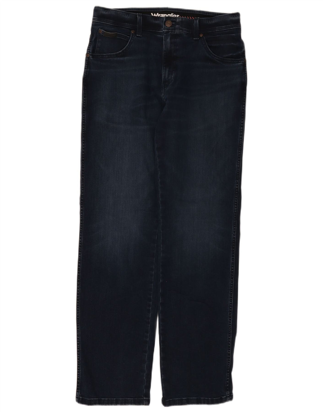 Wrangler Mens Texas Straight Jeans W32 L32 Navy Blue Cotton